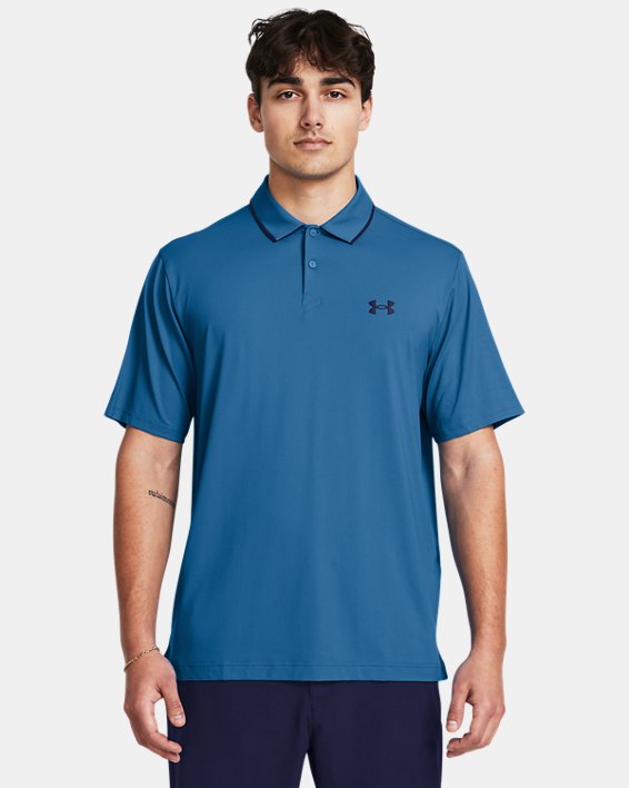 เสื้อโปโล UA Iso-Chill สำหรับผู้ชาย in Blue image number 0